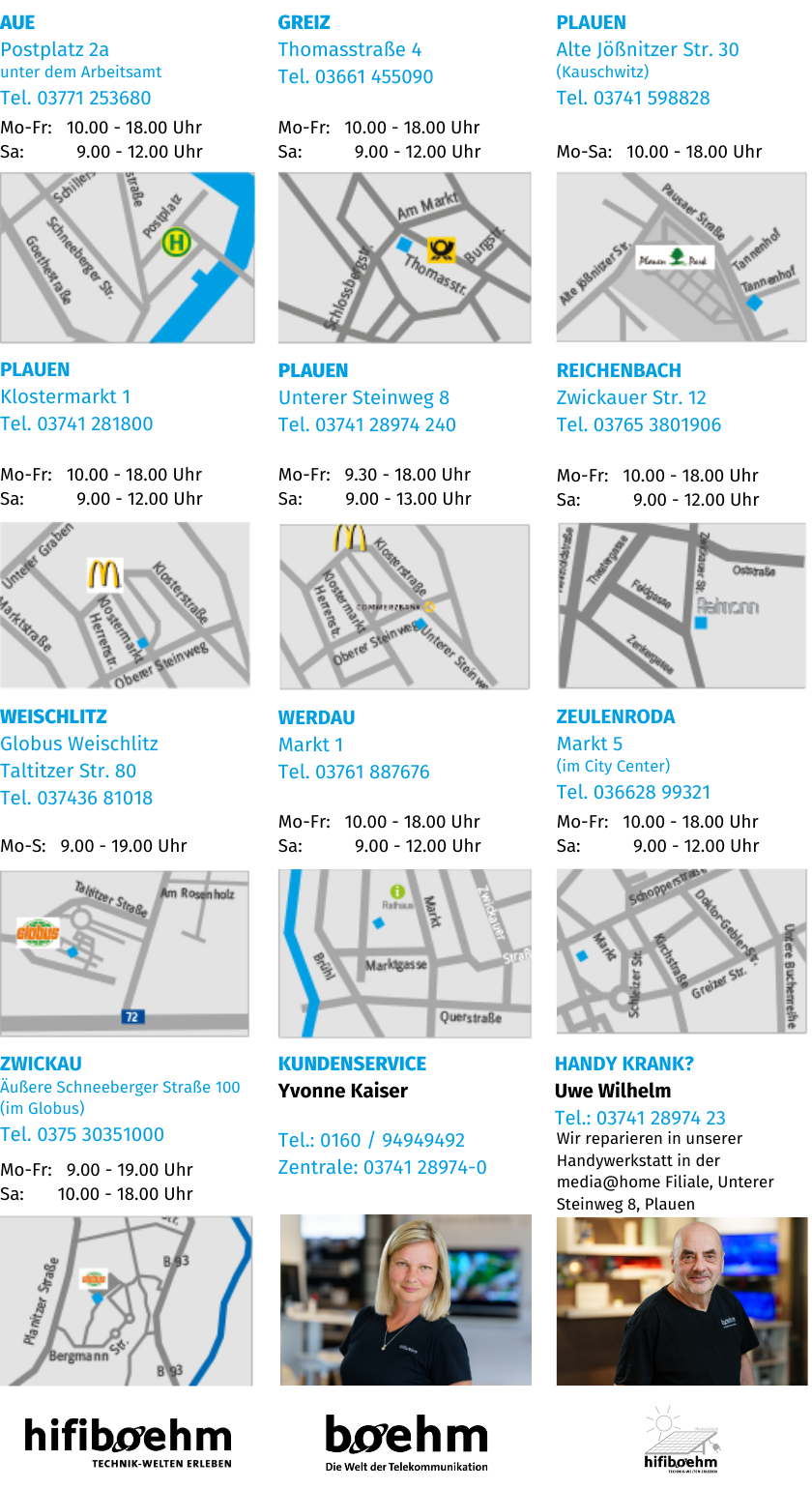boehm & hifiboehm Filialen
